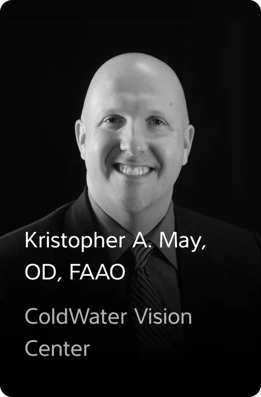 Kristopher A. May, OD, FAAO (Cold Water Vision Center)